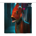 Fish Dog Shower Curtain