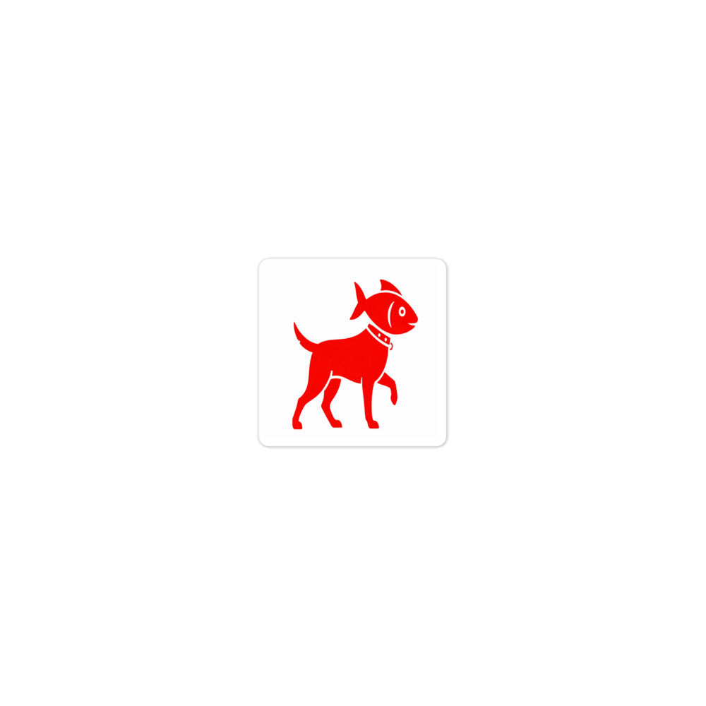 Fish Dog Icon Sticker